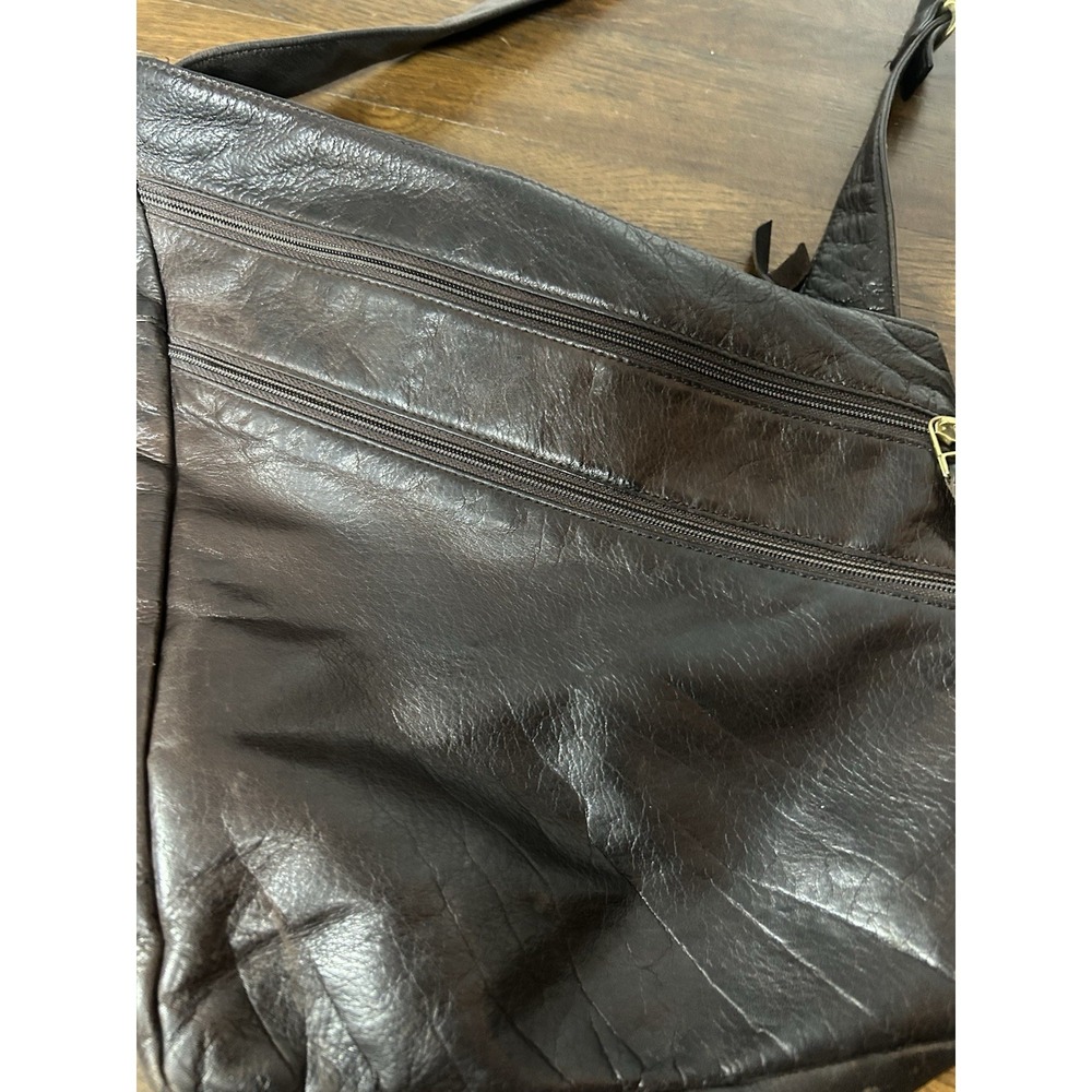 Sven BerkeleyUSA brown Shoulder Leather Bag With Many Different Compartments - Picture 4 of 16